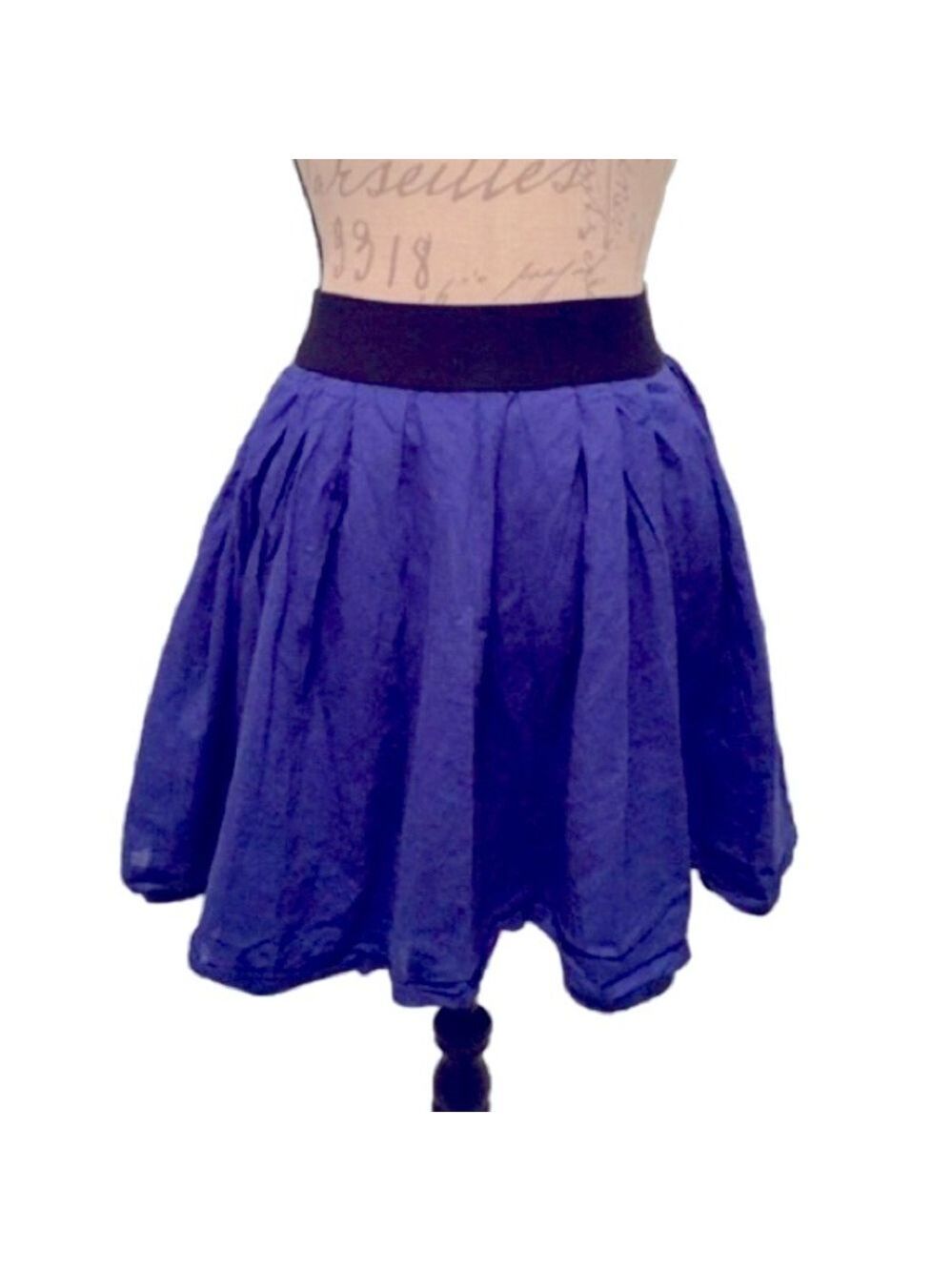 Bright Blue Fit and Flare Skater Skirt